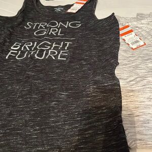 Girls Cat & Jack size XL(14/16) black sleeveless top and black & white leggings